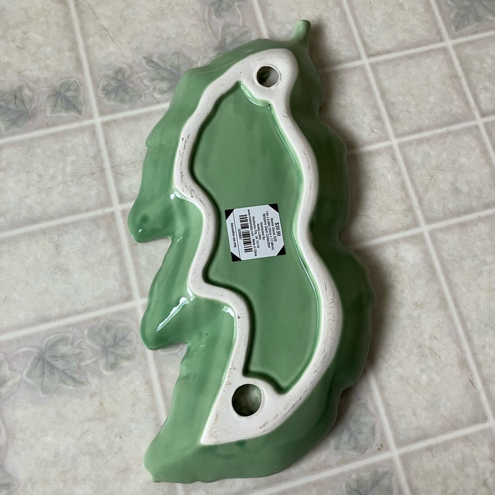 Wilshire glam collection three leaf platter Hobby Lobby banana leaf tropical - Picture 3 of 5